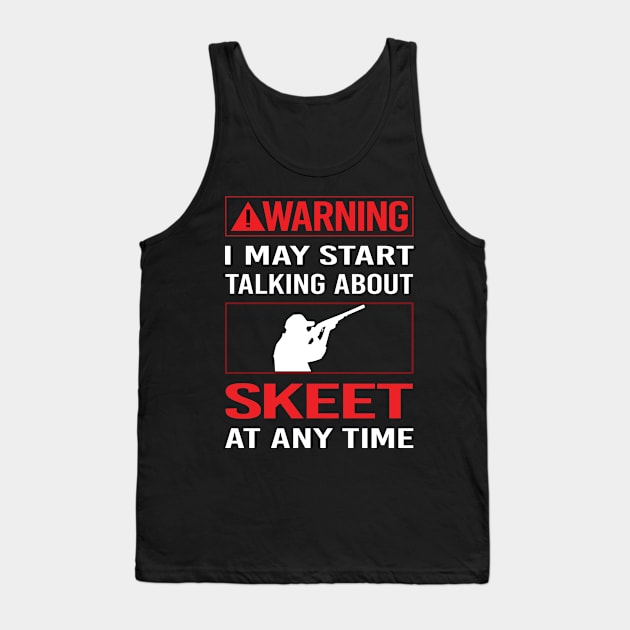 Red Warning Skeet Trapshooting Tank Top by Happy Life